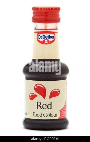 Bottle of 'Dr Oetker' Red food colour dye Stock Photo