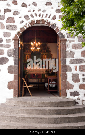 Church entrance, Masca Tenerife, Canary Islands Stock Photo