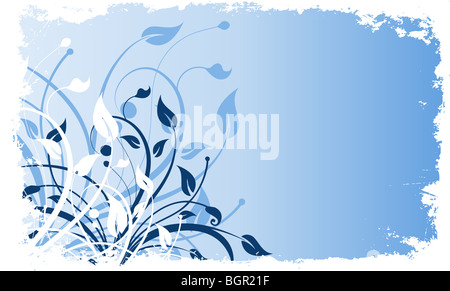 Abstract floral grunge background Stock Photo