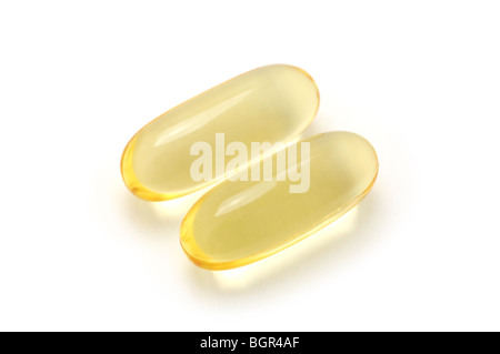 Omega 3 Supplement Capsules Stock Photo