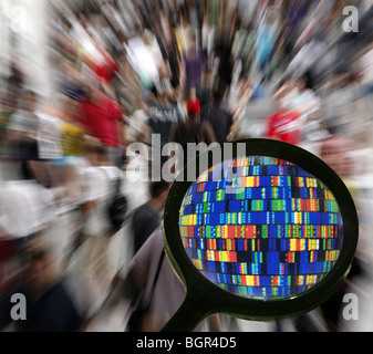 DNA-Sequence, symbol picture, genetic engineering, genotype Stock Photo