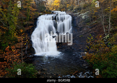 Autumn Color on Bald River Falls in Bald River Gorge Wilderness in Cherokee National Forest, Tennessee Stock Photo