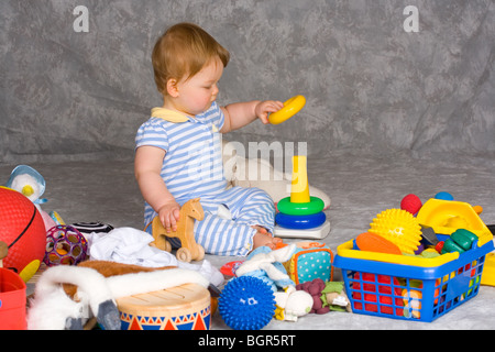a fourteen month old baby girl Stock Photo