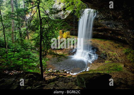 Northrup Falls in Colditz Cove State Natural Area in Fentress County, Tennessee Stock Photo