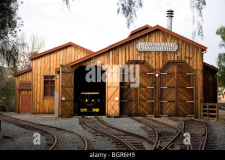 Locomotive Storage Barn, Poway Midland Railroad, Old Poway Park, Poway, California Stock Photo