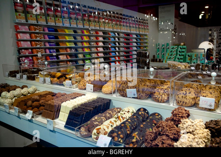 Barcelona - Xocoa, chocolate shop - Carrer de Petritxol - The Gothic Quarter (Barri Gotic) Stock Photo