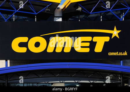Comet store sign Stock Photo - Alamy