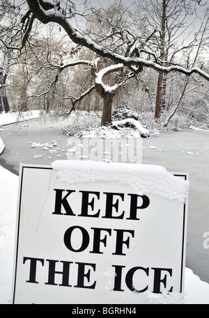 Keep of the ice sign Stock Photo