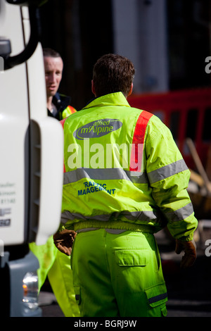 Alfred McAlpine Traffic Management Services Ltd Stock Photo