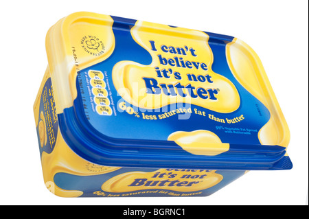 Tub of I cant believe its not butter margarine Stock Photo