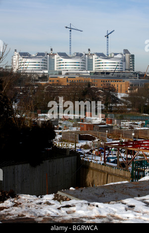 Building of the Queen Elizabeth Hospital Birmingham, Birmingham first new acute hospital in 70 years. Stock Photo