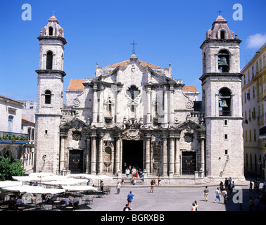The Catedral de San Cristóbal de La Havana, Plaza de la Catedral, Old Havana, Havana, La Habana, Republic of Cuba Stock Photo