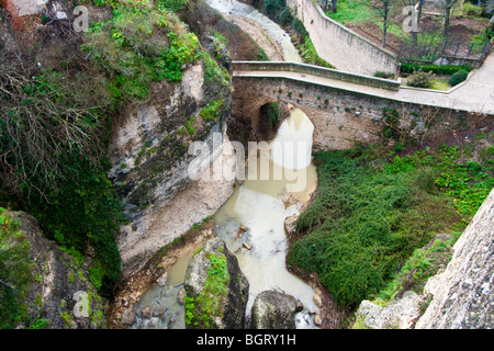 The Arab Bridge in Ronda Spain Stock Photo