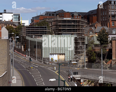 NOTTINGHAM CENTRE FOR CONTEMPORARY ART [IN CONSTRUCTION 2008], NOTTINGHAM, UNITED KINGDOM, CARUSO ST JOHN Stock Photo