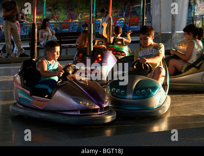 Dodgem Cars Funfair Nettuno Park Catania Sicily Italy Stock Photo