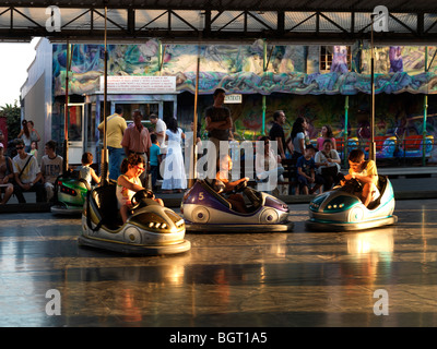 Dodgem Cars Funfair Nettuno Park Catania Sicily Italy Stock Photo