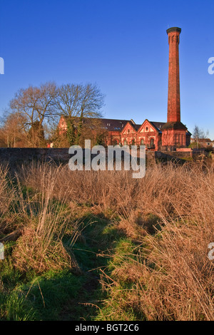 Former Hydro ElectricSteam Power Station at Powick on the River Teme, Near Worcester, England Stock Photo