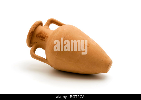 An amphora on a white background Stock Photo