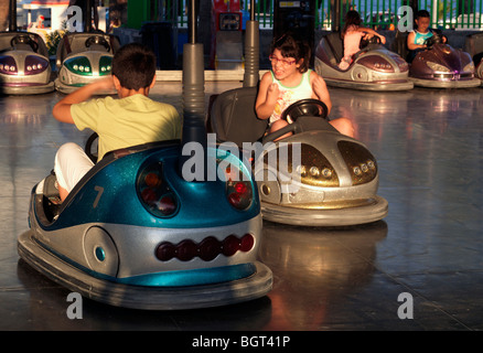 Dodgem Cars Funfair Nettuno Park Catania Sicily Italy Stock Photo