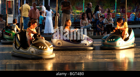 Dodgem Cars Funfair Nettuno Park Catania Sicily Italy Stock Photo