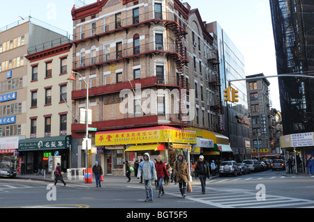 Part of the Fujianese section of Manhattan's Chinatown. Stock Photo