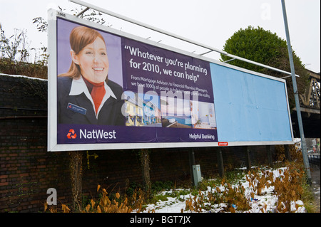 primesight billboard site for NatWest bank in Newport South Wales UK Stock Photo