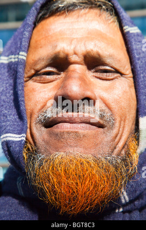 Bearded Bangladeshi Immigrant in Queens, New York City Stock Photo