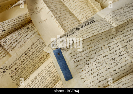 Ancient documents written in English Stock Photo - Alamy