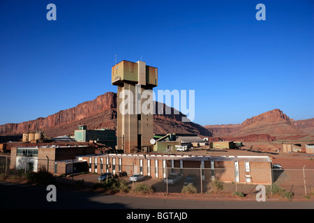 Potash Mine processing plant, near Moab, Utah. USA. Potash is the common name for potassium carbonate Stock Photo