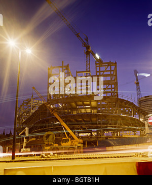 birmingham bullring construction site whilst it was being built Stock Photo