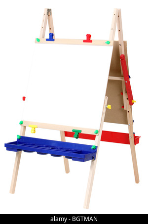 Easel isolated on a white background Stock Photo