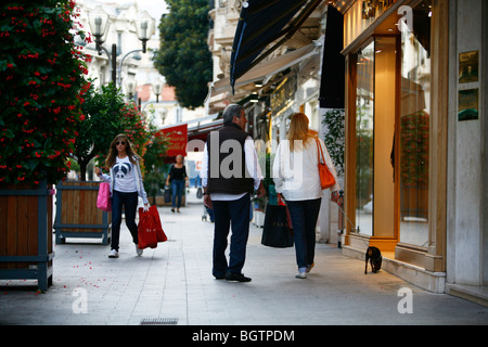 Boulevard des Moulins, the main shopping street in Monte Carlo, Monaco. Stock Photo