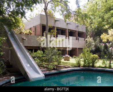 SARABHAI HOUSE, AHMEDABAD, INDIA, LE CORBUSIER Stock Photo