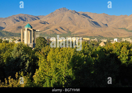 View over Hamadan, Hamedan and Zagros Mountains, Iran, Persia, Asia Stock Photo