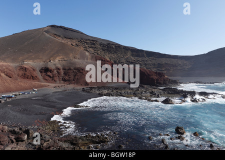 Playa de los Ciclos, El Golfo, Lanzarote, Canary Islands, Spain, Europe Stock Photo