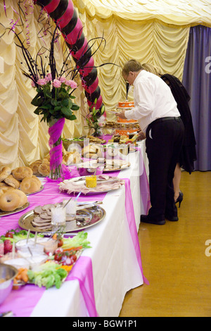 food on buffet table Stock Photo