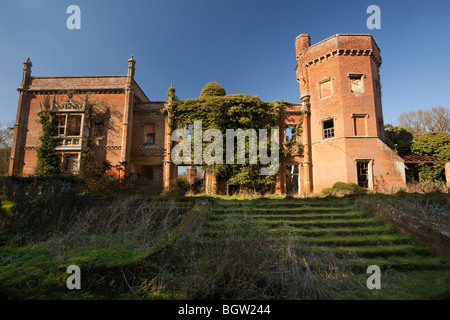 Rougham Hall, a derelict house built in 1834 Stock Photo