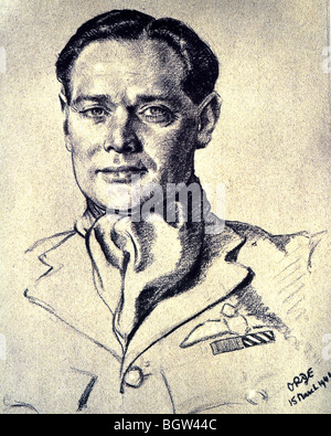 DOUGLAS BADER   (1910-1982)  Legendary RAF fighter pilot who later worked for the Shell Oil company.  See Description below Stock Photo