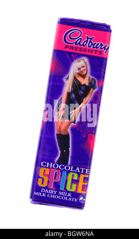 Cadbury Spice Girls Chocolate Bar, Baby Spice, Emma Bunton Stock Photo