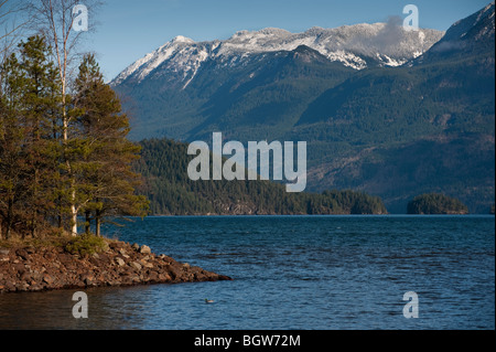 Harrison Lake and Hot Springs. Located on the lower mainland of British Columbia, Canada. A popular destination for travelers. Stock Photo