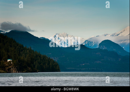 Harrison Lake and Hot Springs. Located on the lower mainland of British Columbia, Canada. A popular destination for travelers. Stock Photo