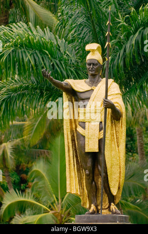 Statue of King Kamehameha I in Wailoa State Park Hilo Island of Stock ...