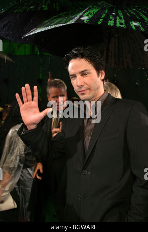 Canadian American actor Keanu Reeves at the world premier of Matrix Revolutions movie in Tokyo, Japan, 05.11. 2003. Stock Photo