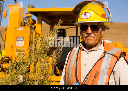 railroad maintenance vehicles in California Stock Photo