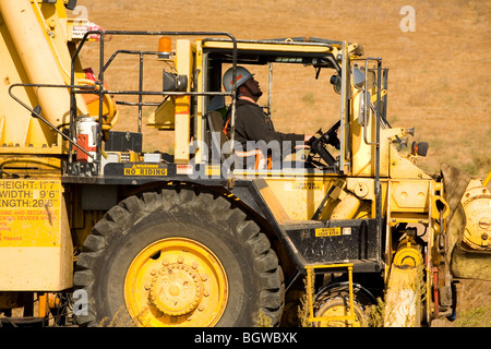 railroad maintenance vehicles in California Stock Photo