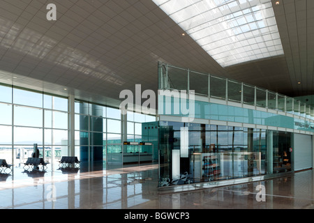 interior  detailed view far end main passenger terminal building tht uses natural light Stock Photo