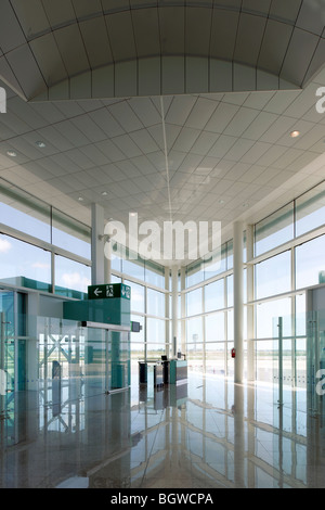 interior  detailed view far end main passenger terminal building tht uses natural light Stock Photo