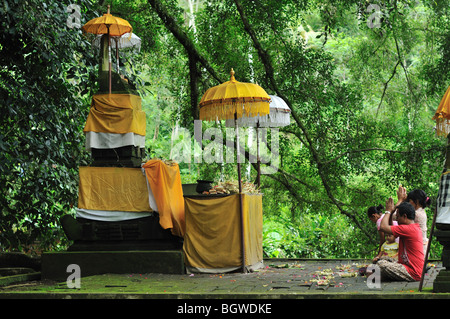 For more than a thousand years, Balinese worshipers have been drawn to Pura Tirta Empul, a sacred spring God Indra created Stock Photo