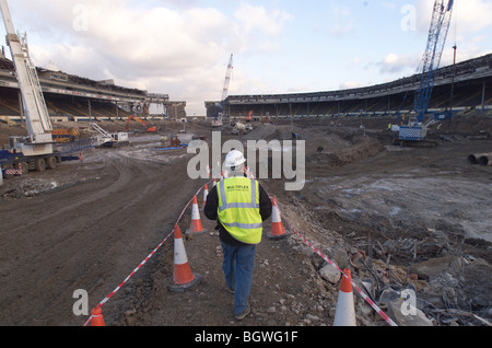 Wembley Stadium Demolition, Wembley, United Kingdom, Architect John Simpson / Maxwell Ayrton / Owen Williams, 2002 Stock Photo