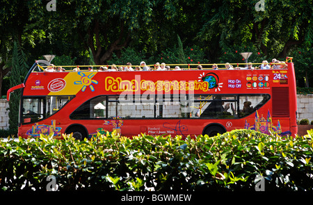 Official Palma city sightseeing bus Stock Photo